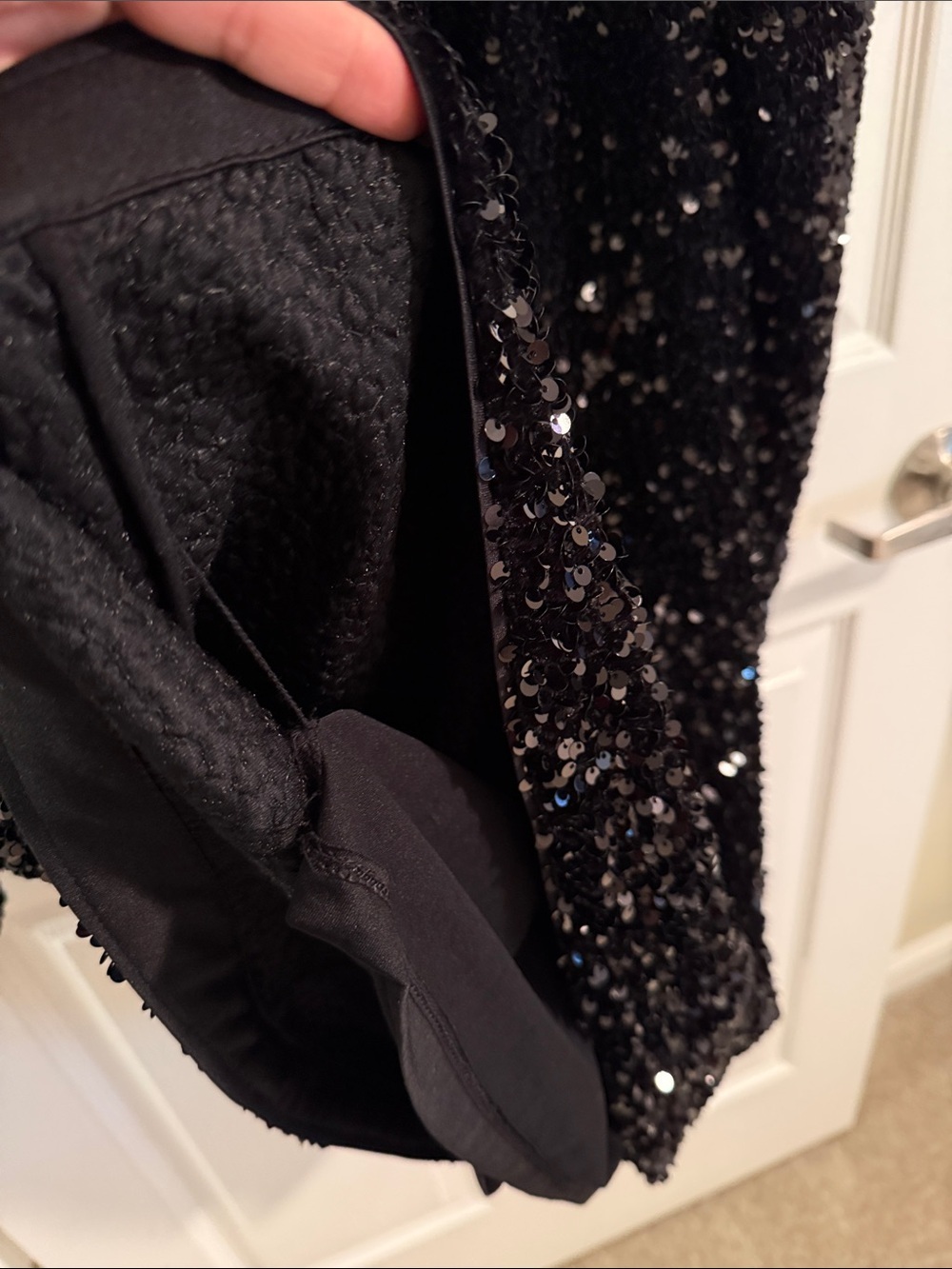 H&M Black Long-Sleeve Sequin Mini Dress - Picture 5 of 9